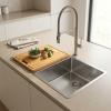 Pure.Sink Comfort Bamboo Wooden Cutting Board, 42x30 cm, for Use in a Sink, PEXCB40-24